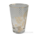 drinking glass with gold decoration